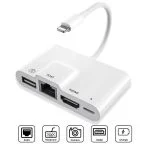 Khatz Lightning To OTG USB-Rj45 Ethernet-HDMI-Digital AV Adapter for iPhone - Image 5