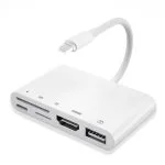 Khatz Lightning Adapter with HDMI-USB OTG-Card Reader for iPhone