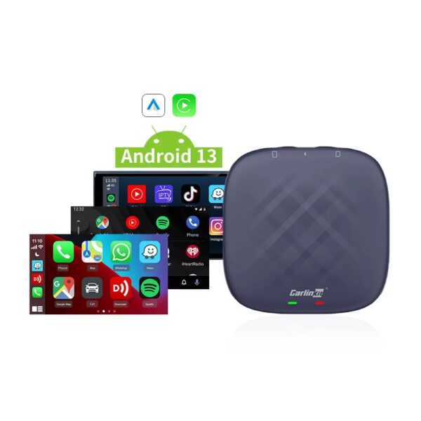 Carlinkit Android 13.0 Ai Box - Ultra Series, Multimedia Powerhouse (8+128GB), Qualcomm 8-Core, Wireless CarPlay/Android Auto, Google Play Store, Exclusive for Wired CarPlay Vehicles